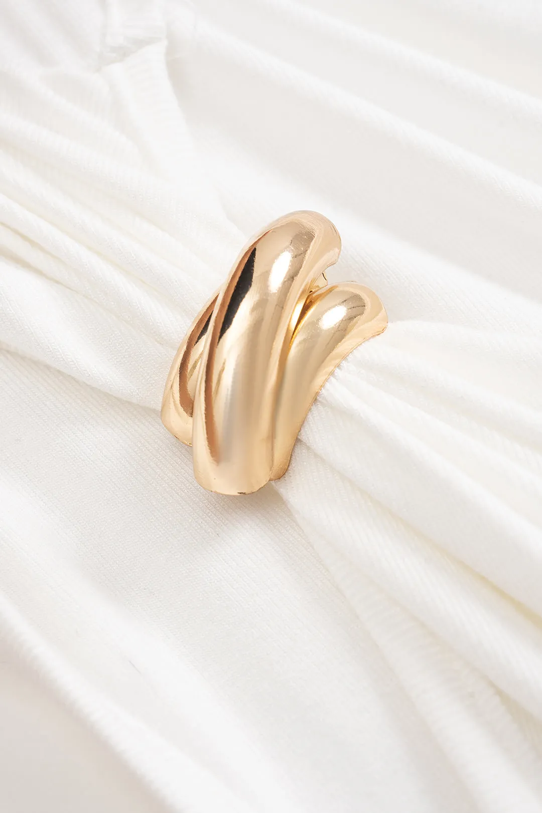 Metallic Decor Twist Knot Off Shoulder Sleeveless Mini Dress sold by Micas product image thumbnail 3