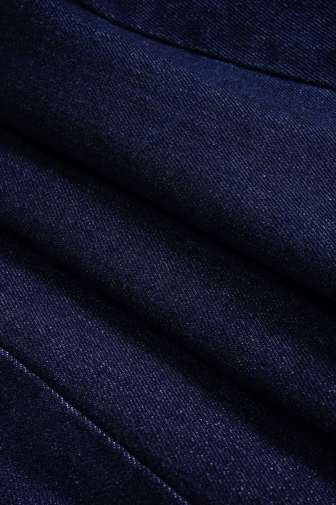 Denim V-Neck Button Short Sleeve Dress sold by Micas product image thumbnail 4