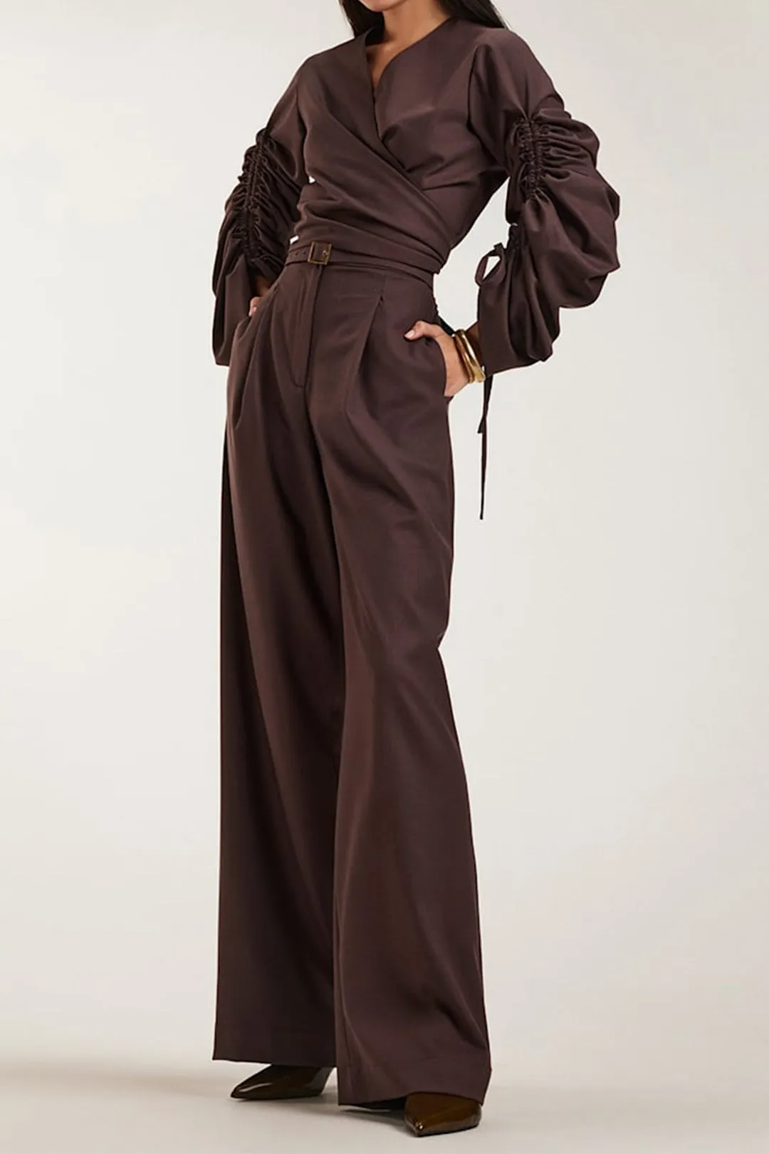 High Waist Wide Leg Trousers sold by Micas product image thumbnail 3