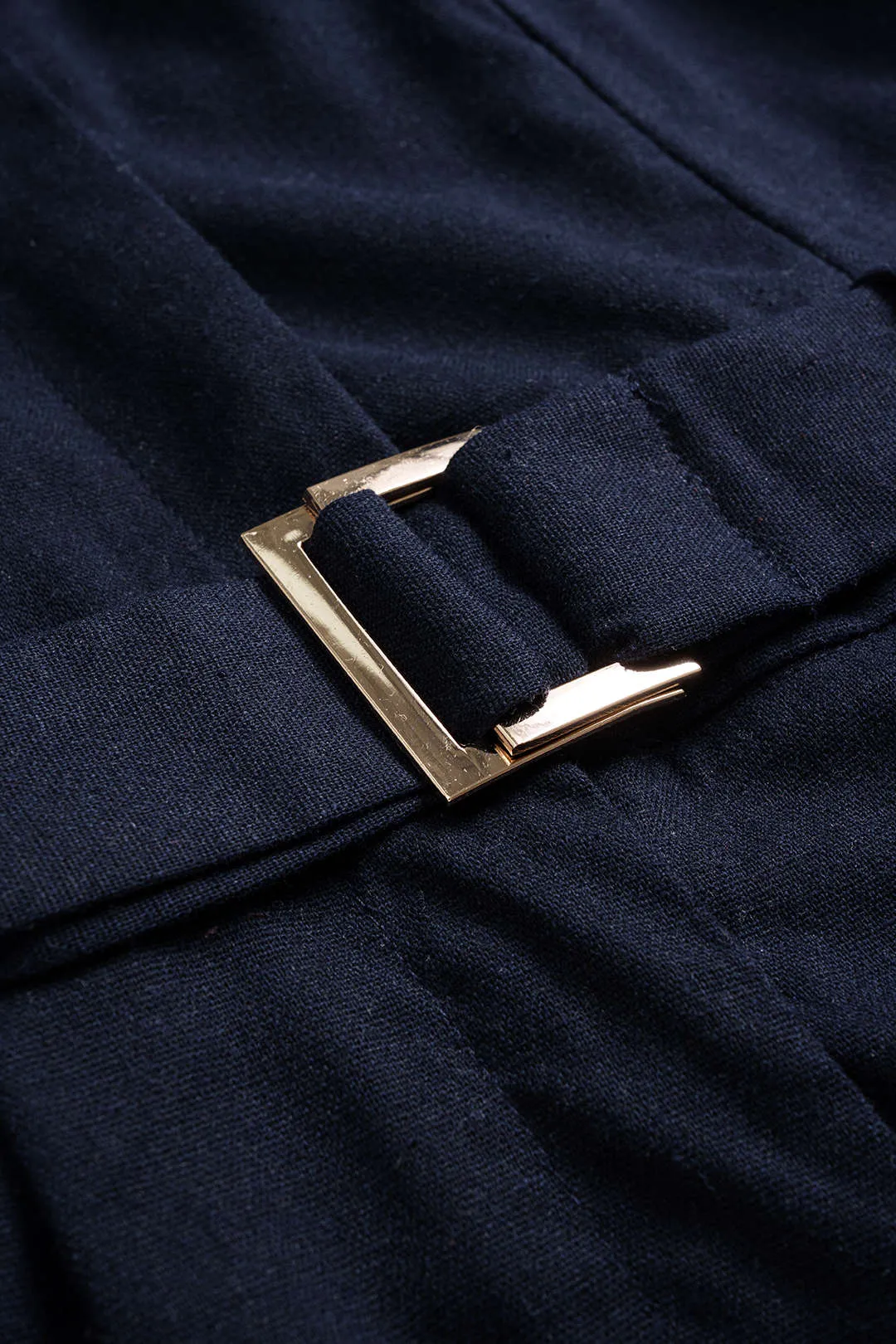 Linen Halter Belted Sleeveless Jumpsuit sold by Micas product image thumbnail 3