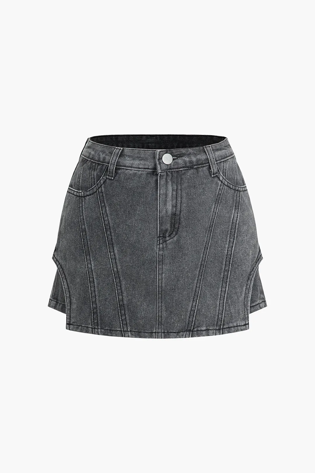 Denim Washed Pocket Jorts sold by Micas