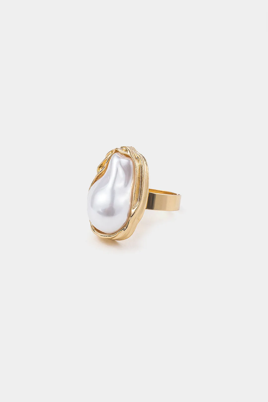 Metal Irregular Pearl Ring And Bracelet Set sold by Micas product image thumbnail 3