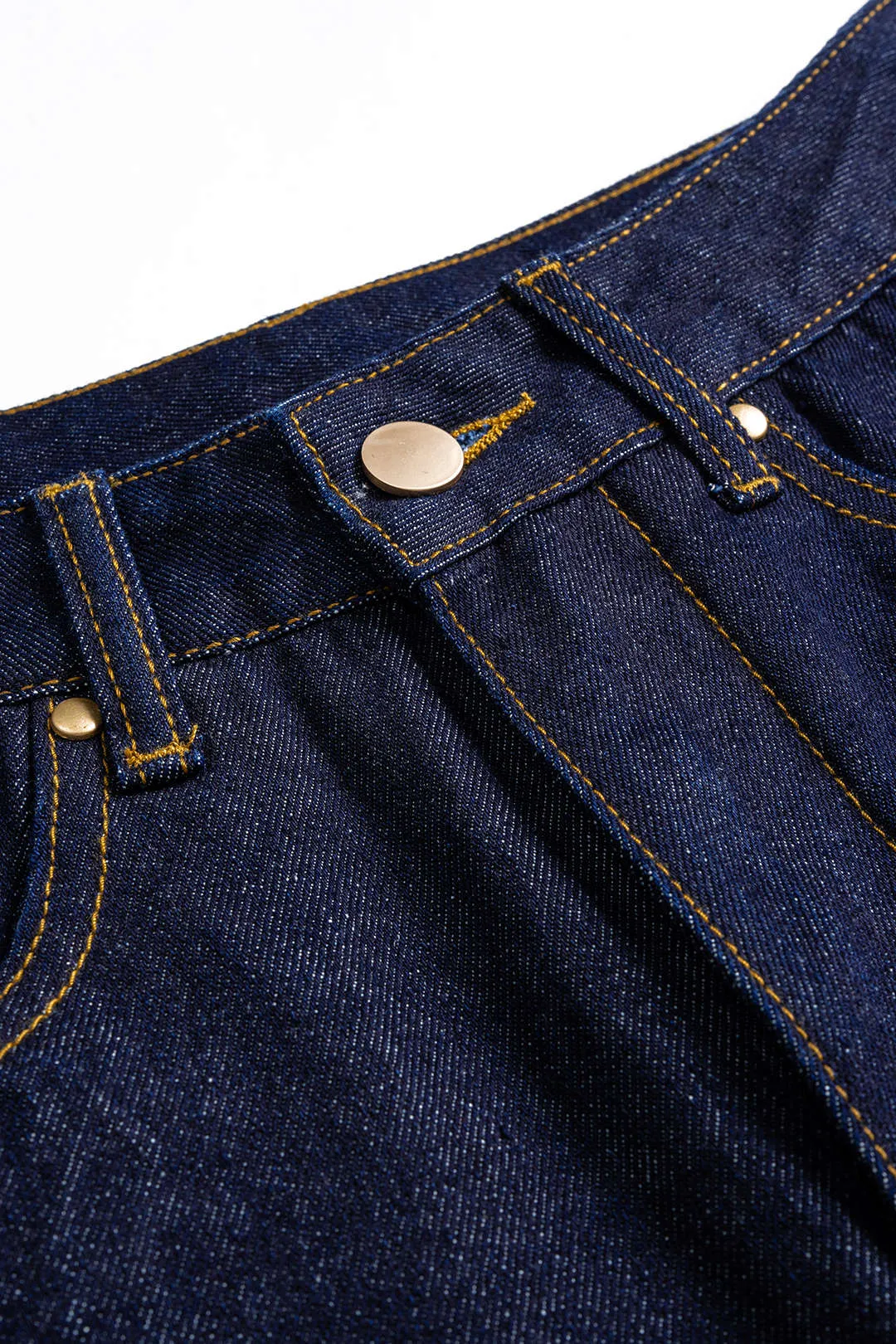 Denim Faux Leather Cuffed Pocket Jorts sold by Micas product image thumbnail 3