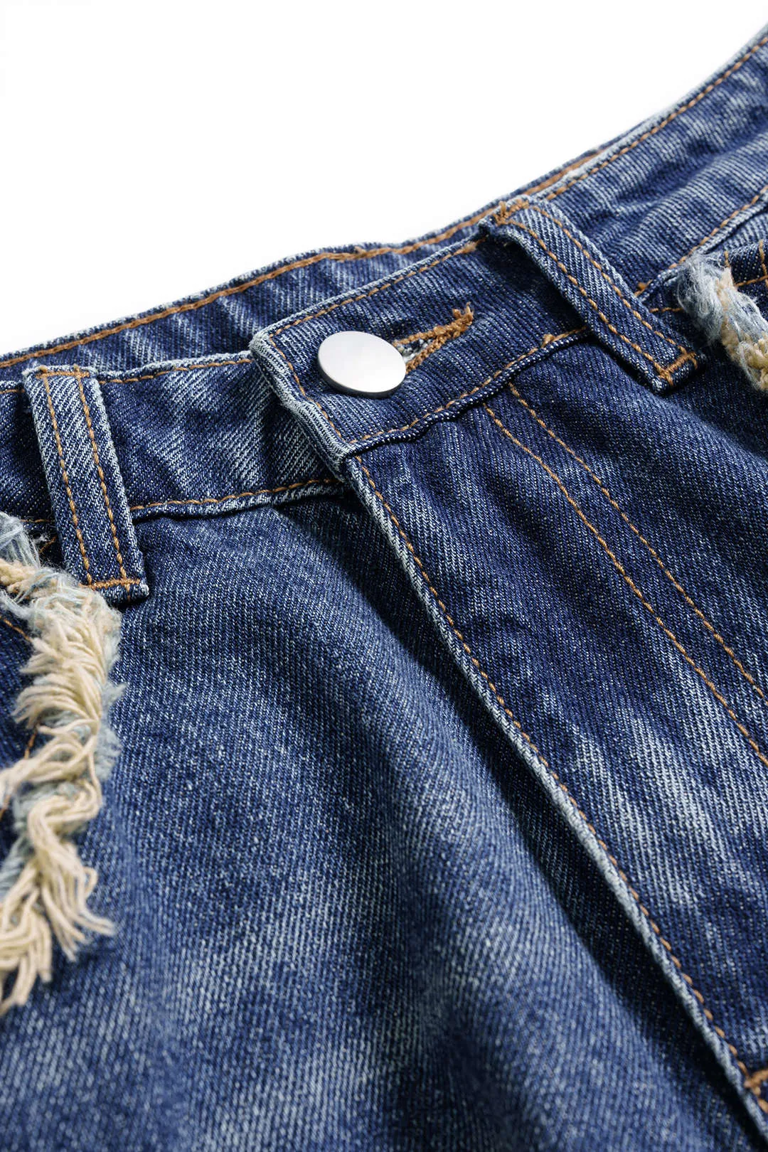 Denim Ruched Wide Leg Jeans sold by Micas product image thumbnail 3