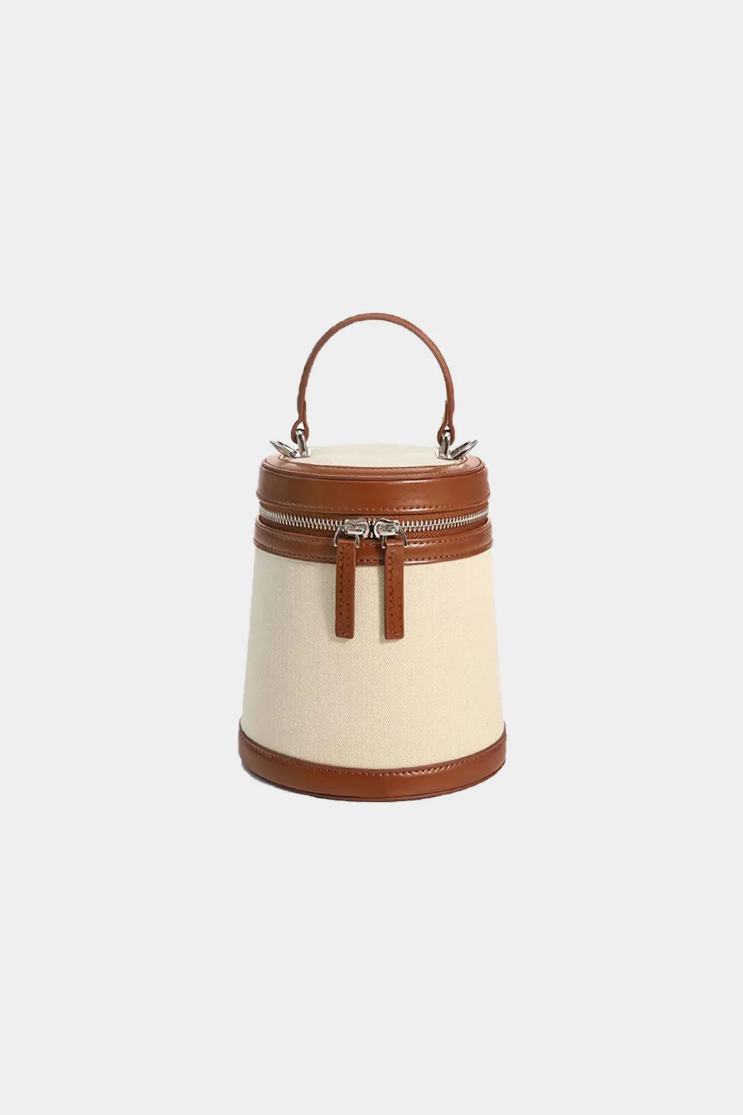 Faux Leather Patchwork Zipper Tote Bag sold by Micas