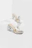 Metallic Decor Open Toe Heels sold by Micas