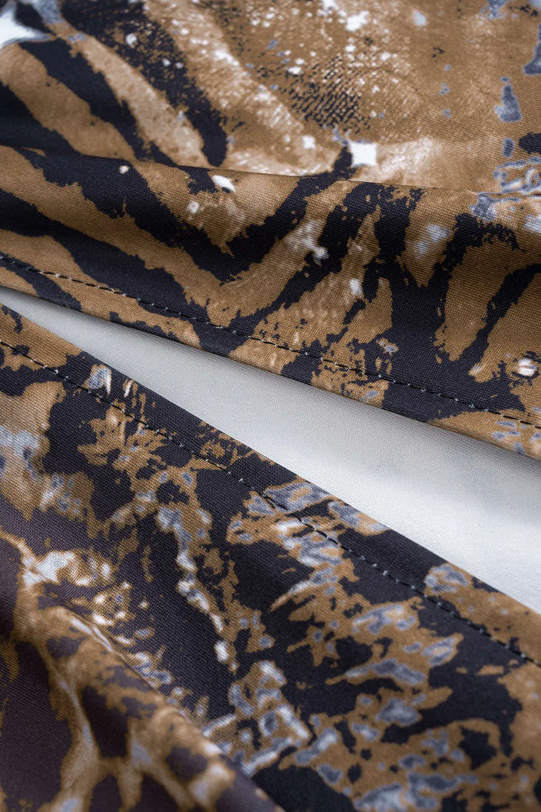 Leopard Print Strapless Corset Waist Sleeveless Maxi Dress sold by Micas product image thumbnail 5