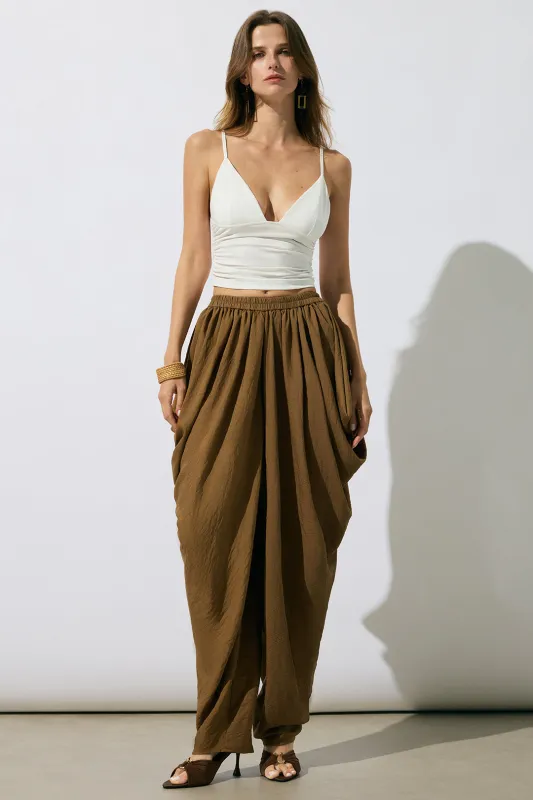 Linen Pleated High Waist Trousers sold by Micas