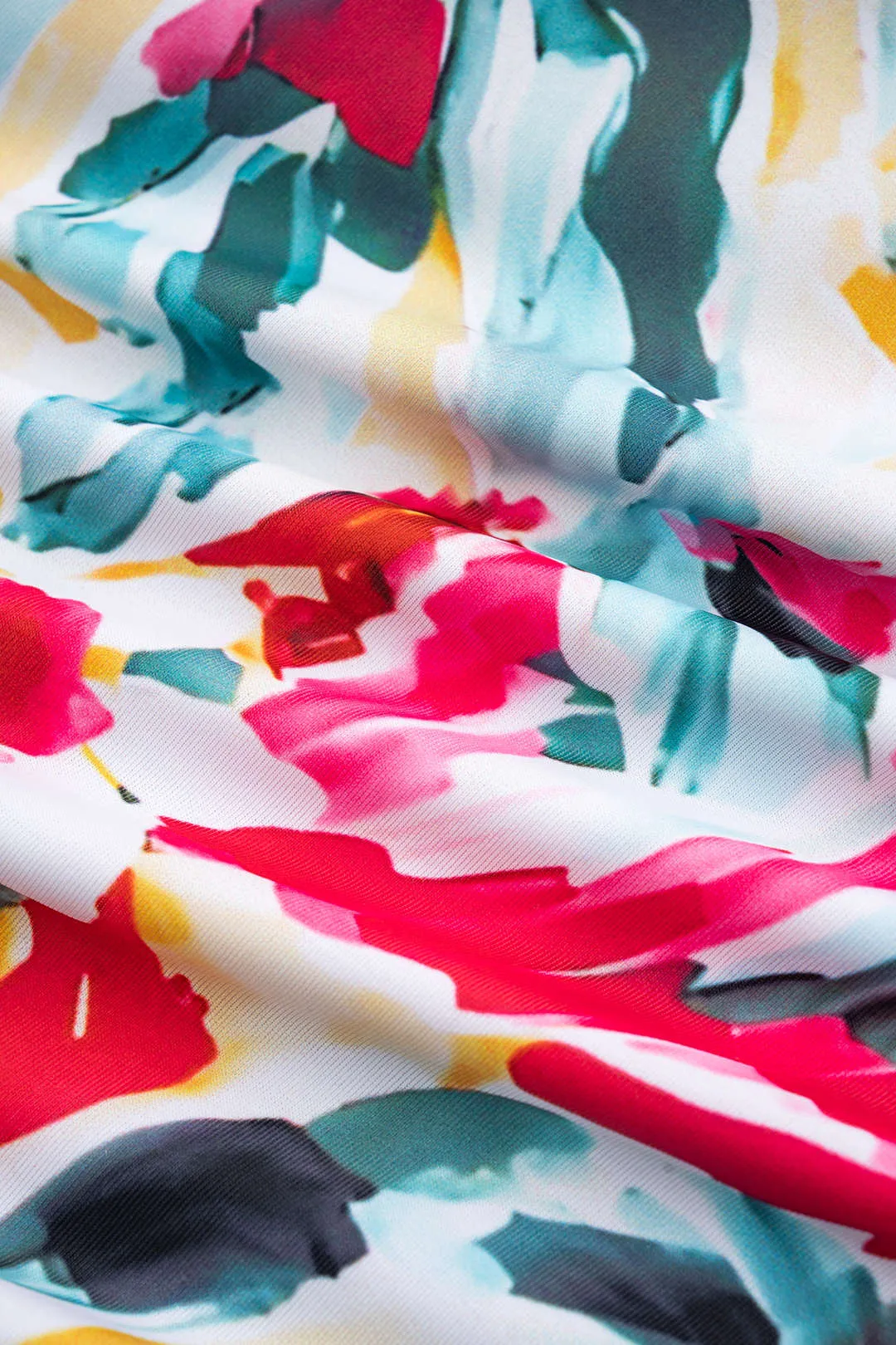 Floral Contrast Print Strappy One-Piece Swimsuit sold by Micas product image thumbnail 4