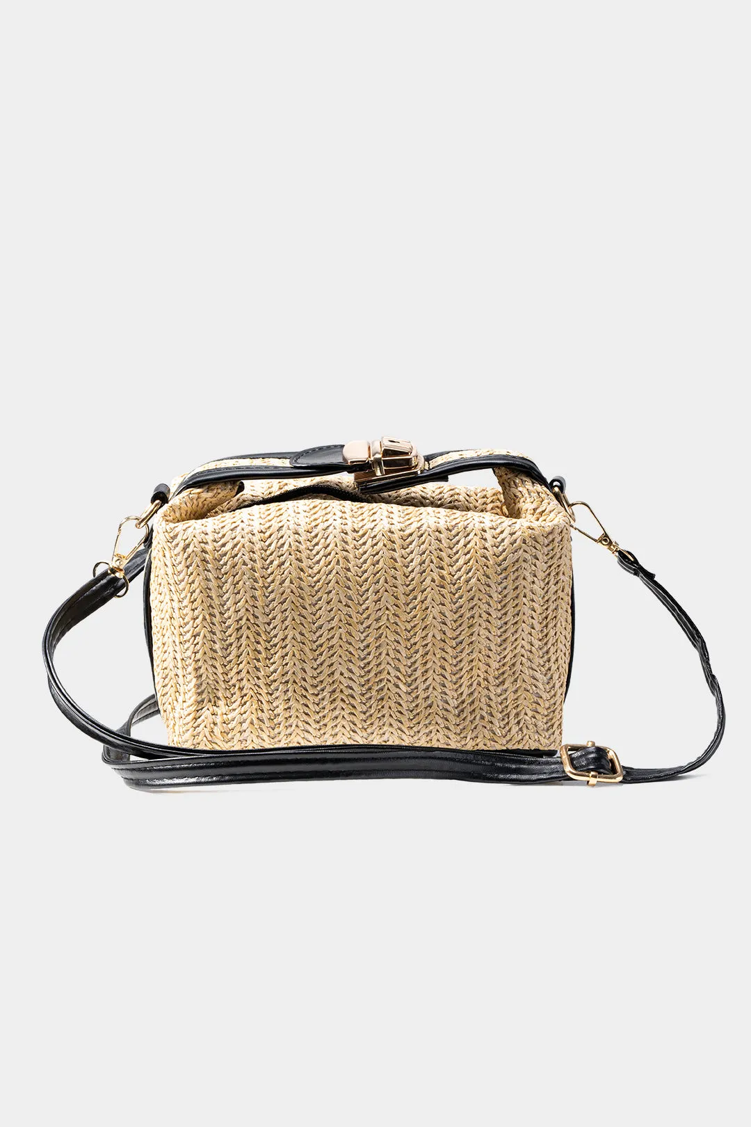 Straw Woven Shoulder Clutch Bag sold by Micas