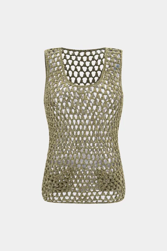 Knit Cut Out Tank Top sold by Micas