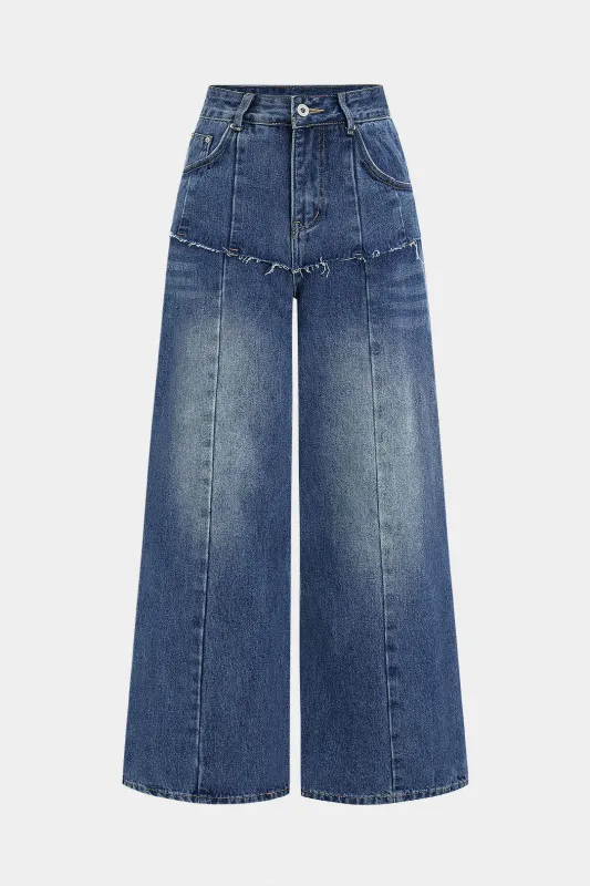 Denim Straight Leg Jeans sold by Micas