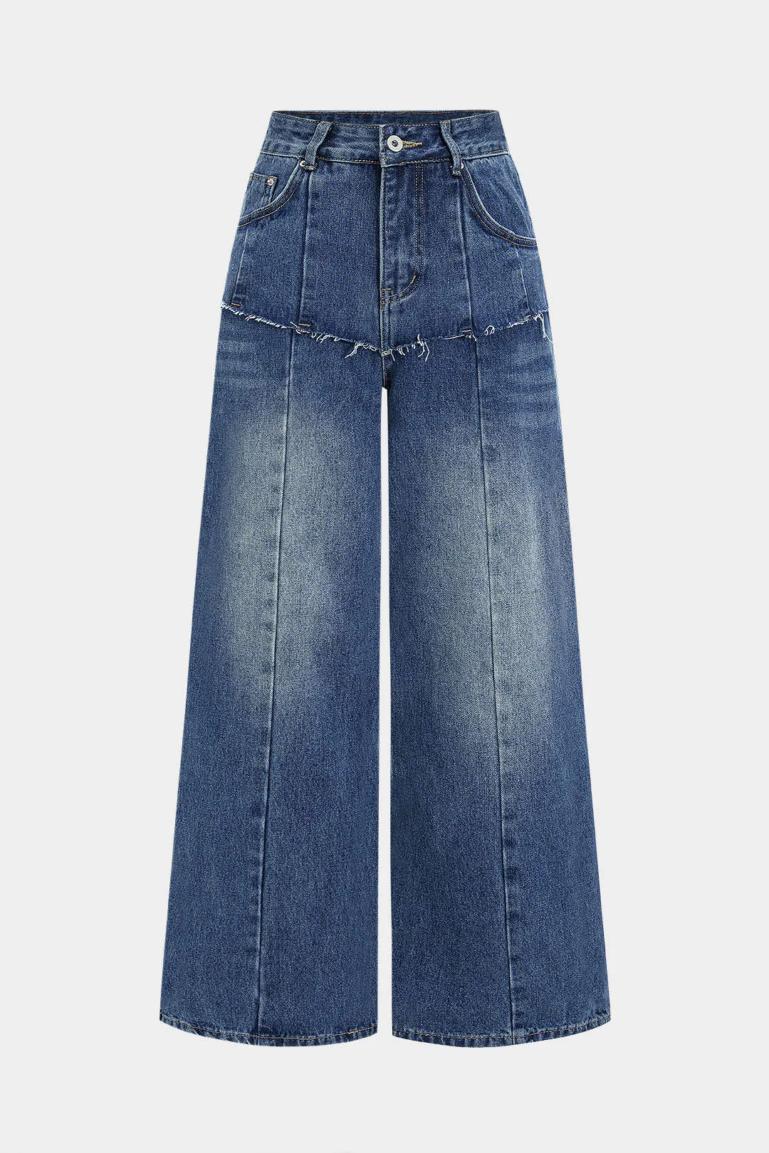 Denim Straight Leg Jeans sold by Micas