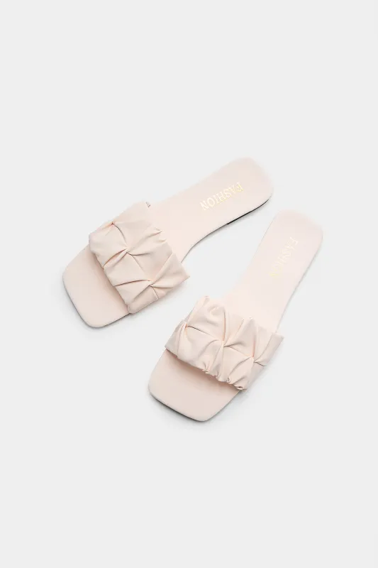 Square Toe Ruched Slippers sold by Micas