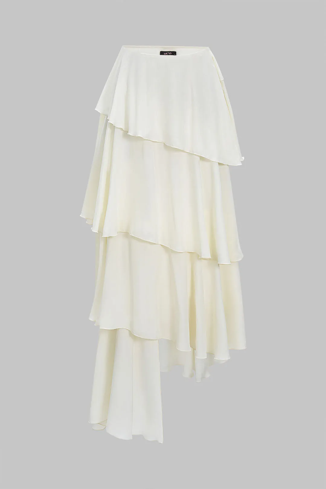 Chiffon Asymmetrical Ruffle Skirt sold by Micas