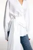 Tie Front Ruched Long-Sleeve Shirt sold by Micas