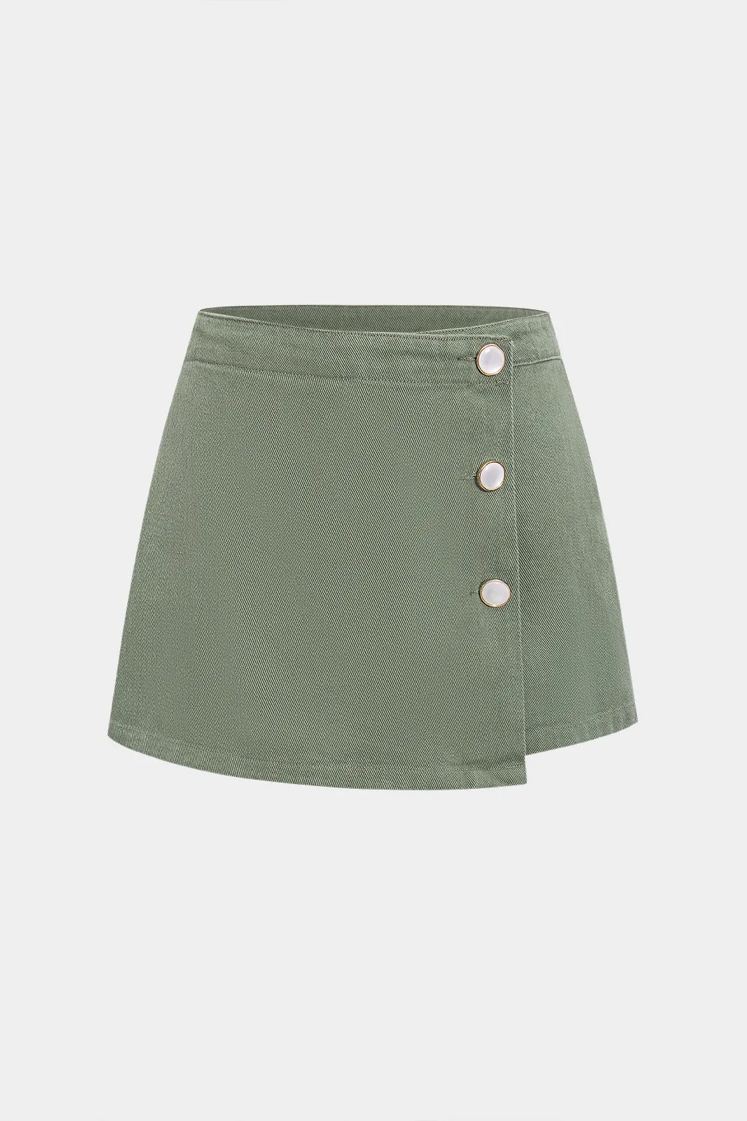 Denim Button Shorts sold by Micas