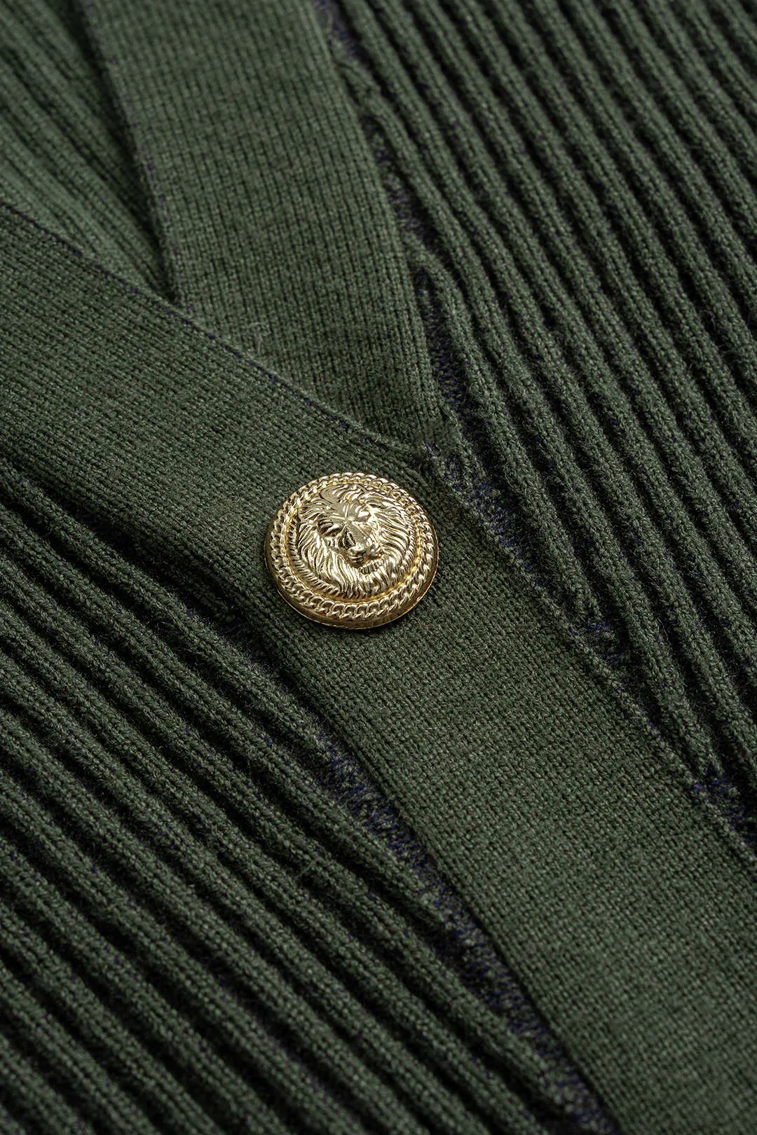 Knit Metallic Button V-Neck Sleeveless Dress sold by Micas product image thumbnail 3