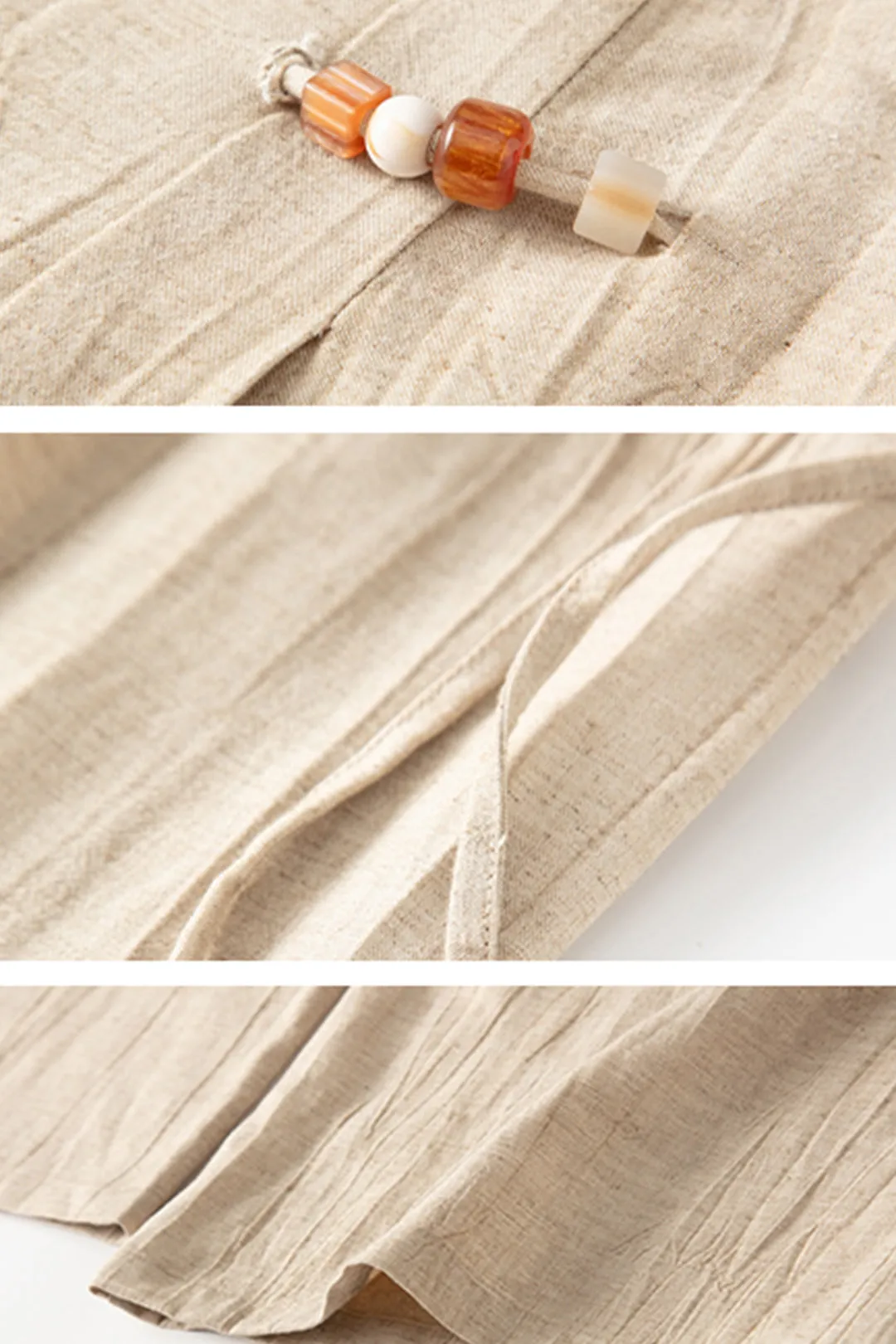 Linen Tie-Up Wide Leg Trousers sold by Micas product image thumbnail 3