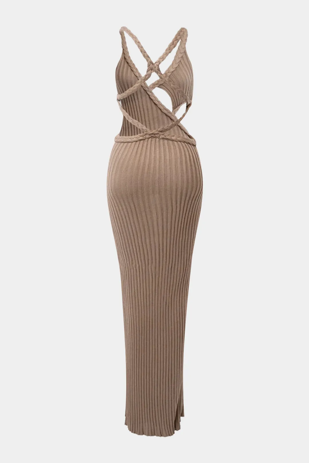 Asymmetrical Braided Backless Sleeveless Maxi Dress sold by Micas product image thumbnail 2