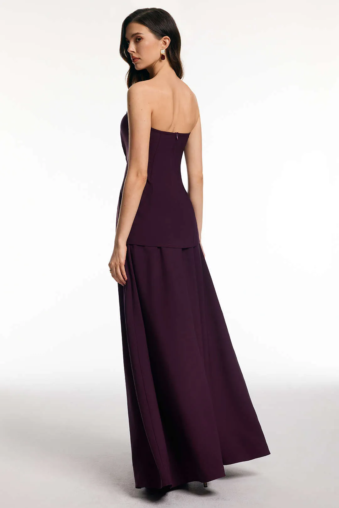 Solid Ruched Maxi Skirt sold by Micas product image thumbnail 3