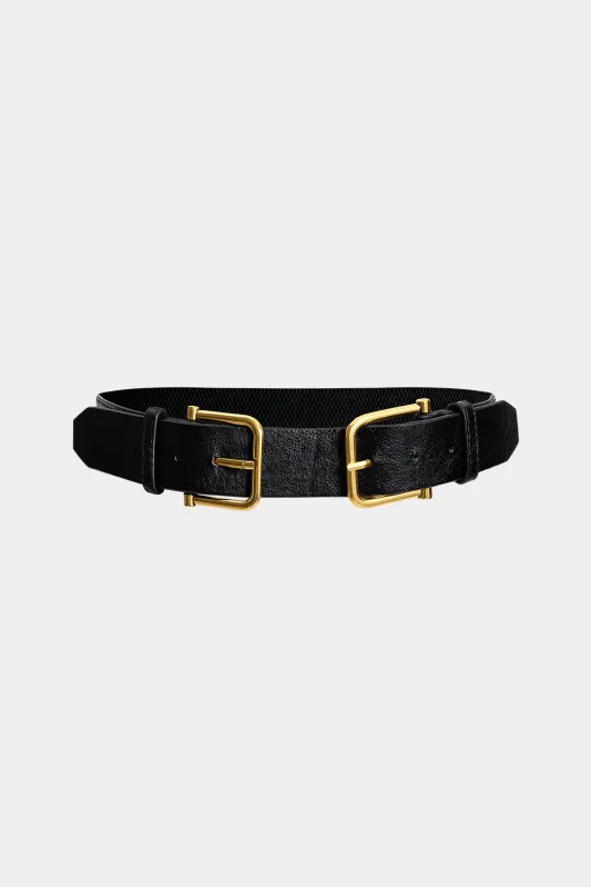 Patchwork Metallic Clasp Belt sold by Micas