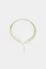 Double-Layer Rhinestone Leaf Shape Necklace sold by Micas