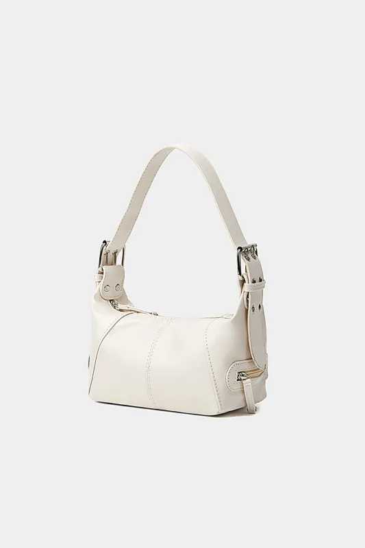 Faux Leather Zipper Handheld Shoulder Bag sold by Micas