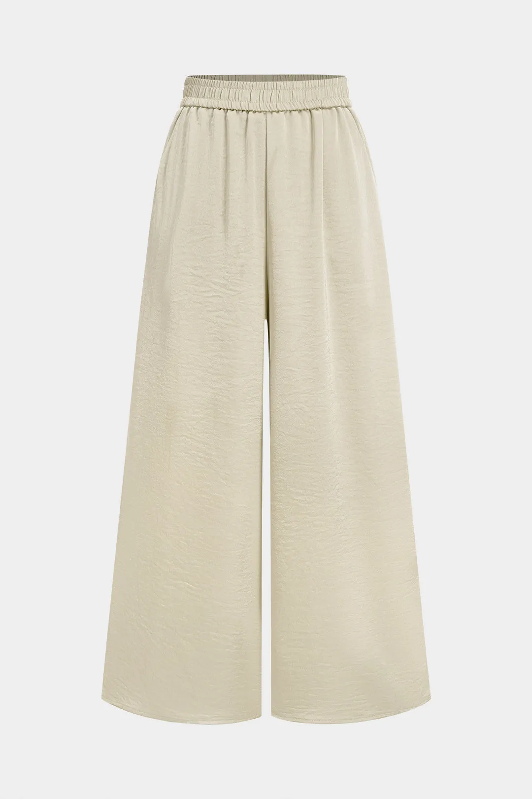 Satin High Waist Wide Leg Trousers sold by Micas