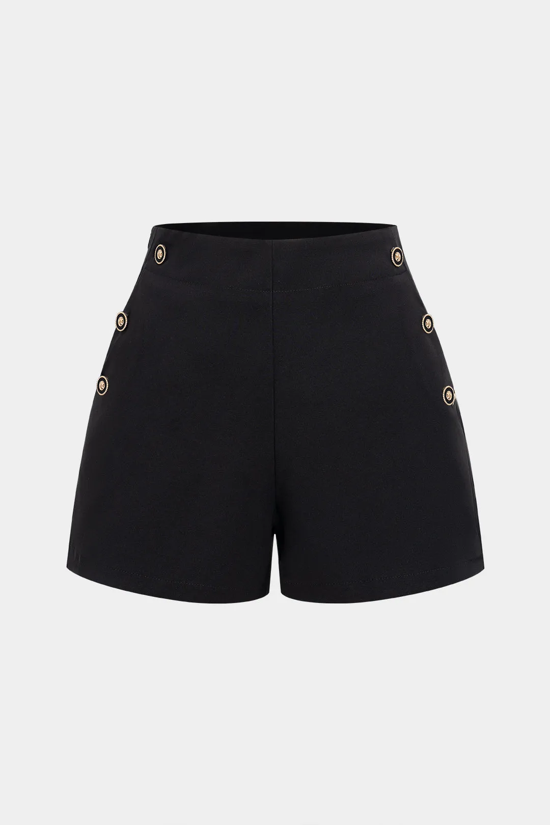 High Waist Button Decor Shorts sold by Micas