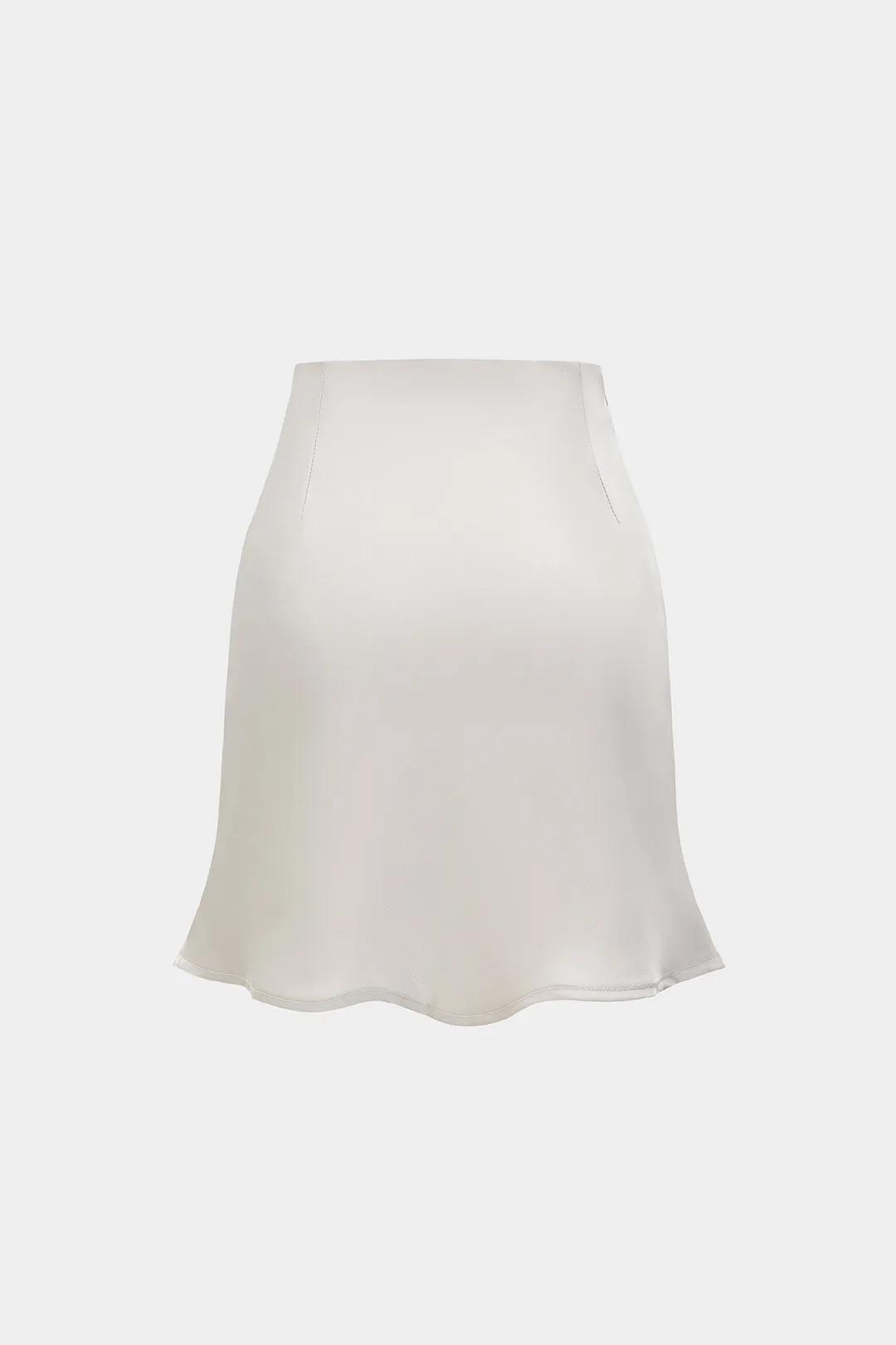 Satin Solid High Waist Skirt sold by Micas product image thumbnail 2