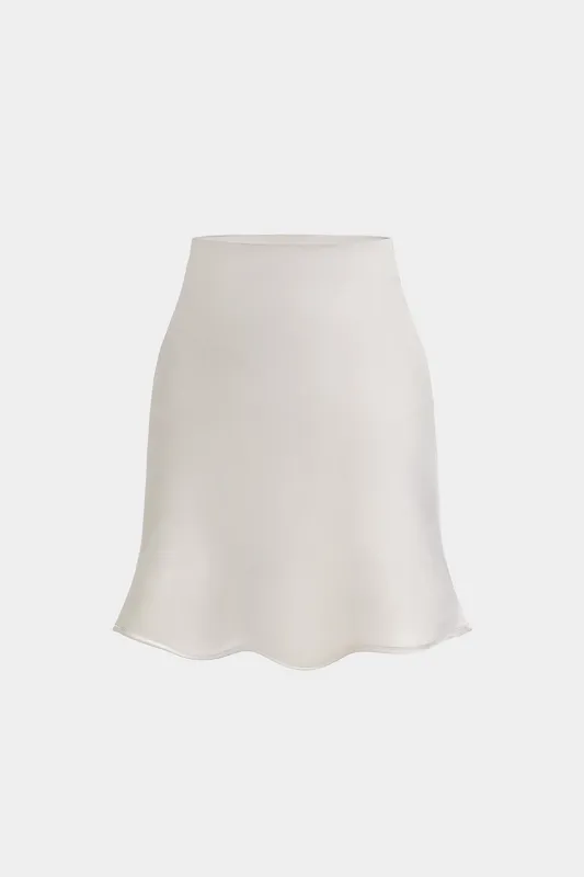 Satin Solid High Waist Skirt sold by Micas