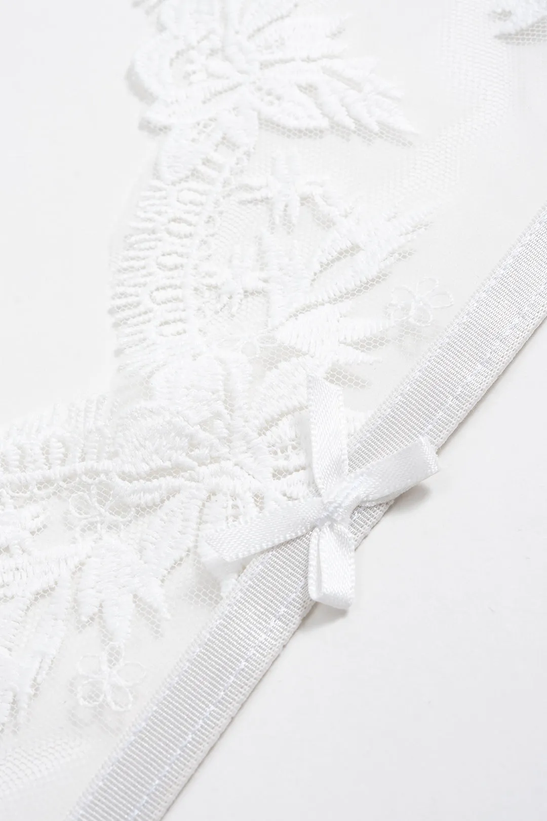 Lace Trim Bra Five-Piece Lingerie Garter Set sold by Micas product image thumbnail 4