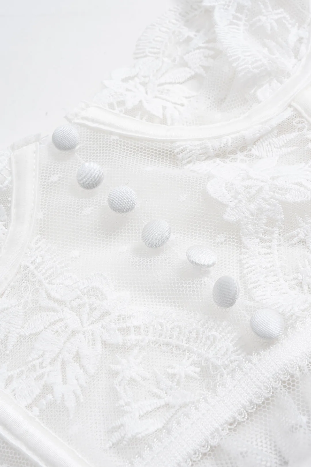 Lace Trim Bra Five-Piece Lingerie Garter Set sold by Micas product image thumbnail 3