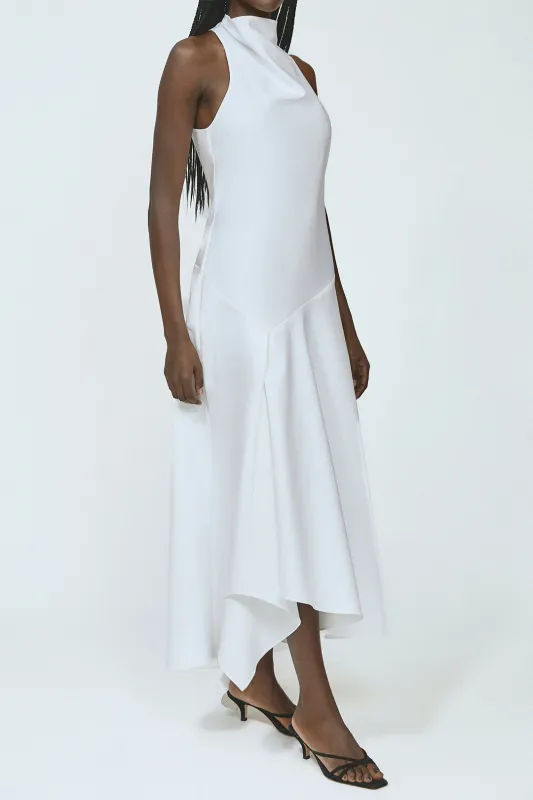Asymmetrical Button Ruched Sleeveless Maxi Dress sold by Micas