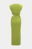 Cut Out Round Neck Ruched Sleeveless Maxi Dress sold by Micas