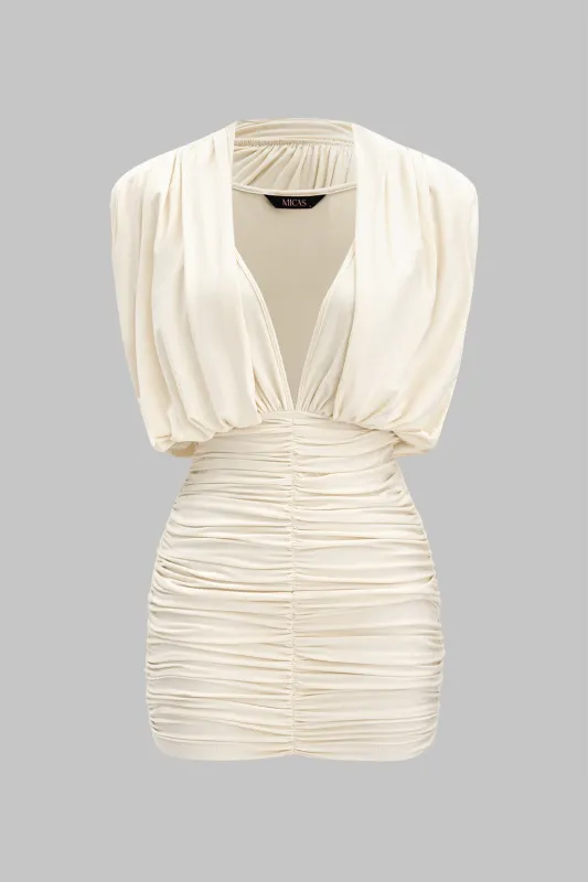 Pleated Sleeveless Mini Dress sold by Micas