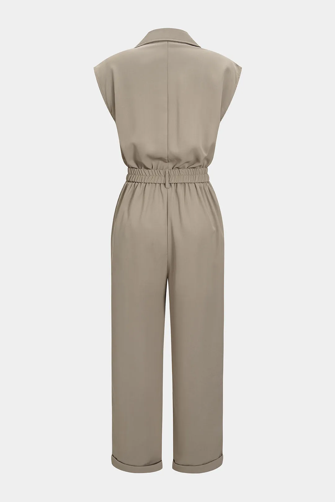Button Belted Sleeveless Jumpsuit sold by Micas product image thumbnail 2