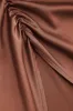 Satin Halter Neck Backless Ruched Cami Top And Pleated Zipper Skirt Set sold by Micas