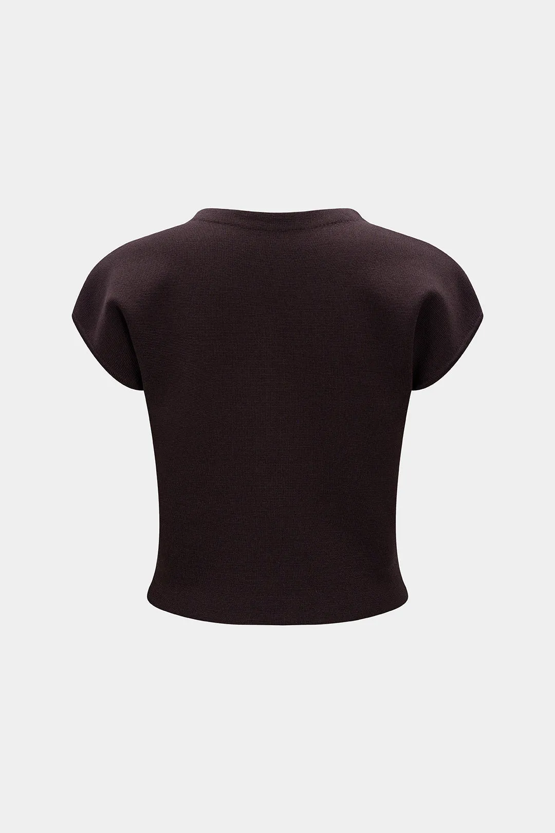 Knit Metallic Button Short-Sleeve Cardigan sold by Micas product image thumbnail 2