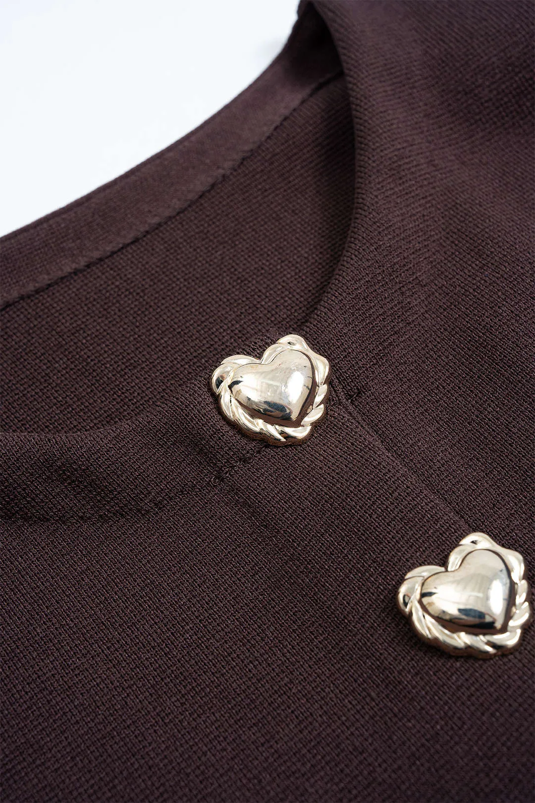 Knit Metallic Button Short-Sleeve Cardigan sold by Micas product image thumbnail 3