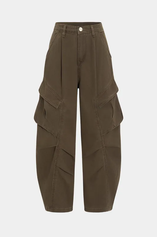 Denim Ruched Pocket Jeans sold by Micas