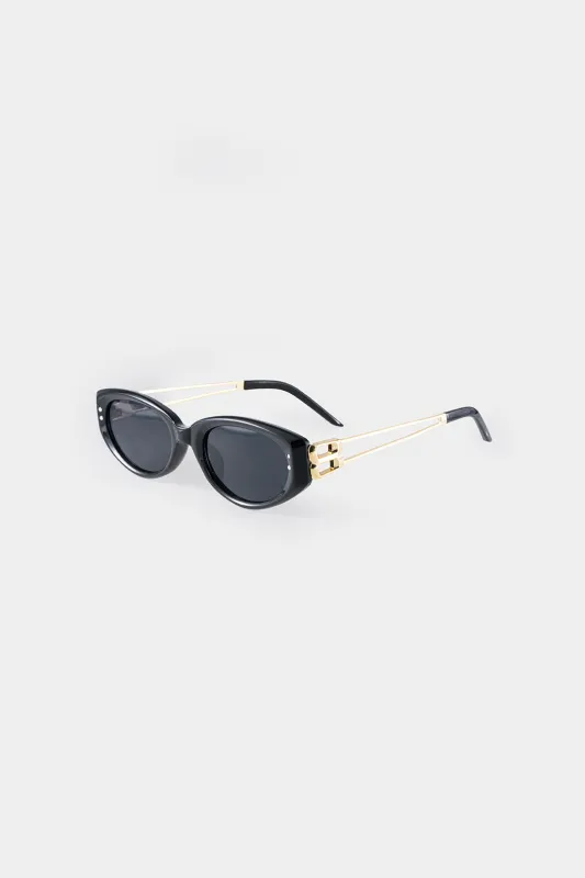 Metallic Oval Frame Sunglasses sold by Micas