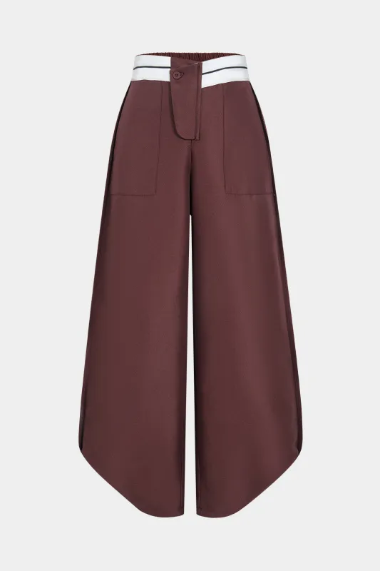 Patchwork High Waist Trousers sold by Micas