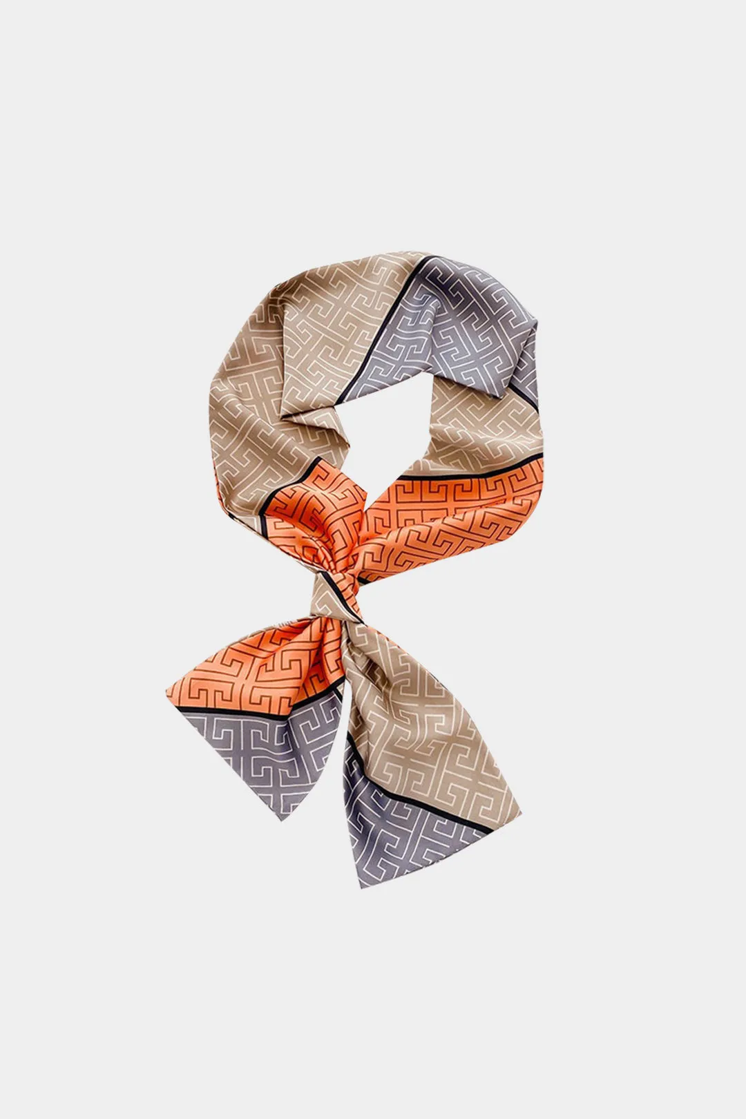 Silk Geometric Print Contrast Scarf sold by Micas product image thumbnail 5