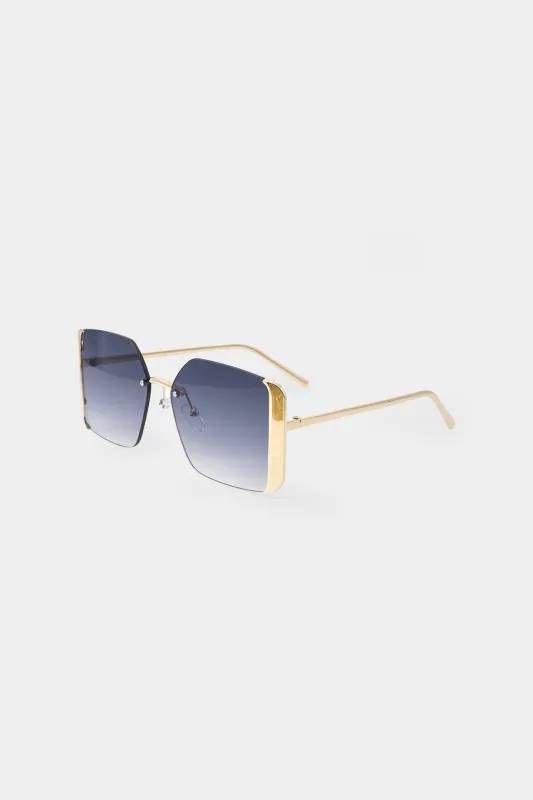Metallic Square Frame Sunglasses sold by Micas