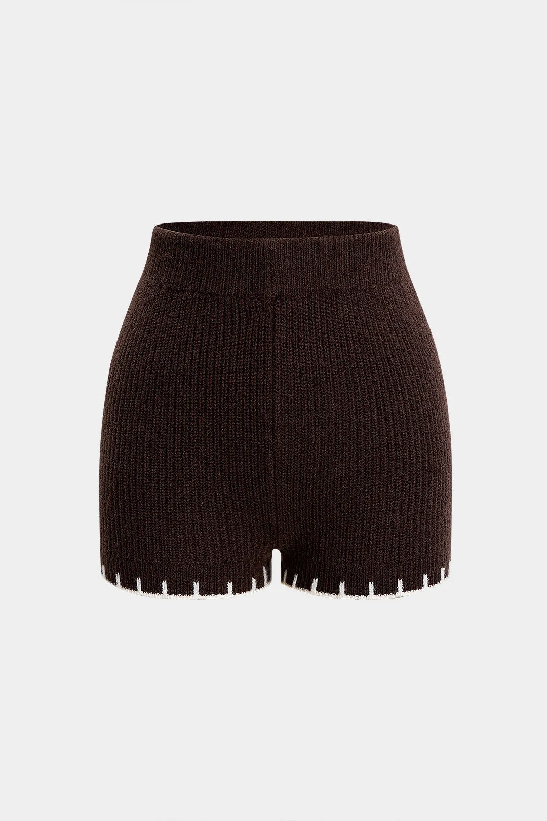 Knit Contrast Shorts sold by Micas