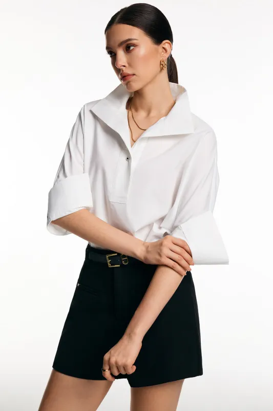 Solid Batwing Long-Sleeve Shirt sold by Micas