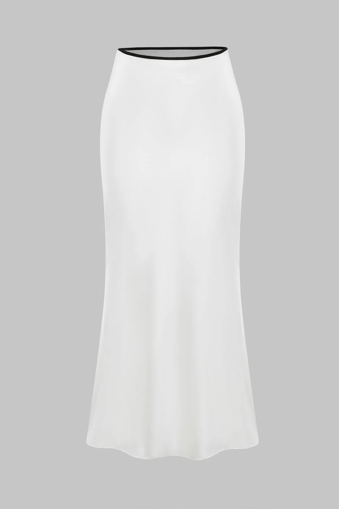 Satin Contrast Binding Skirt sold by Micas