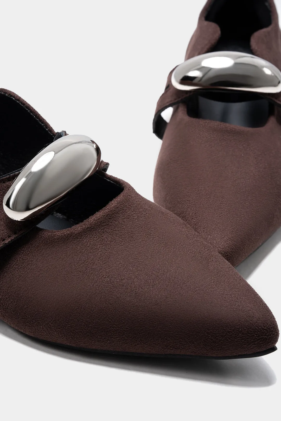 Metallic Buckle Pointed Flats sold by Micas product image thumbnail 4